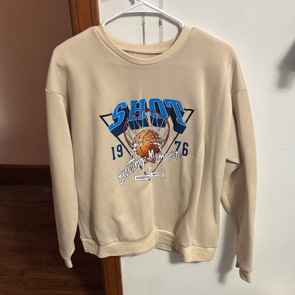 Cream Graphic Men's Sweater